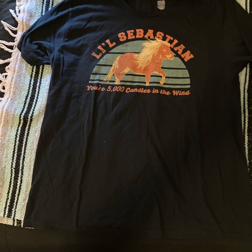 Parks and Rec - Lil' Sebastian Graphic Tee in Black